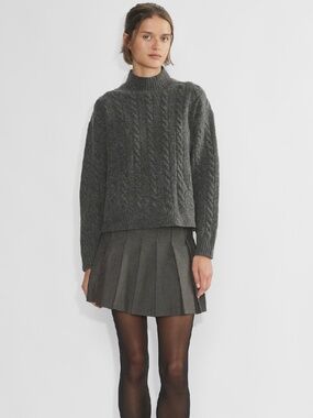 Aritzia Sunday Best Olive Mini Skirt - Heather Charcoal